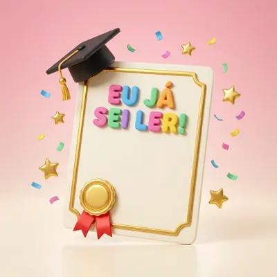 Bônus Certificado Eu Já Sei Ler! com selo dourado